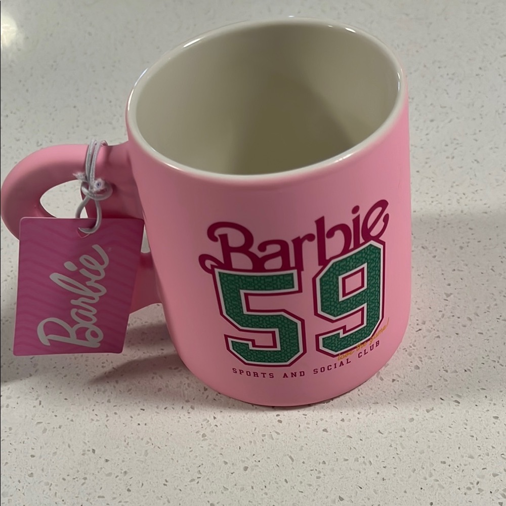 Barbie SPORTS CLUB 59 Mug 21 oz Pink Matte Finish With a B Handle, NWT - Picture 5 of 5